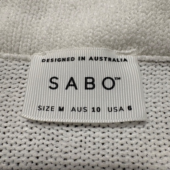 Sabo collared cardigan sweater - white - size medium / 6 - Picture 3 of 7